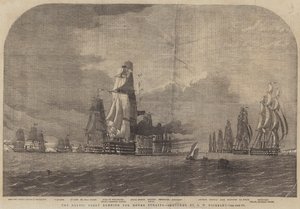 La flota báltica corriendo hacia el estrecho de Dover
